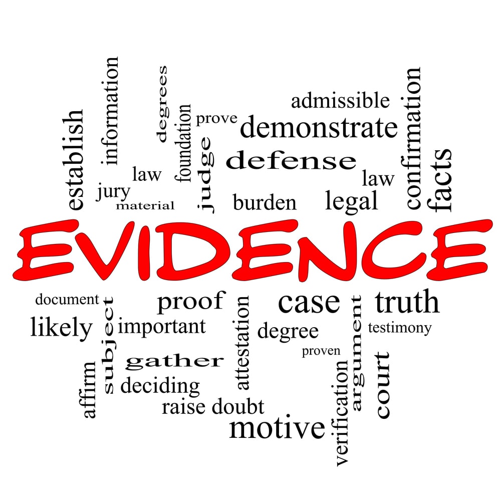 Word cloud showing evidence defense and proof related to breathalyzer results in Florida courts